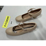Womans NWOT Hene Jnel Maryjane Shoes 10 Beige Buckle Round Toe Block Heel Tan Photo 2