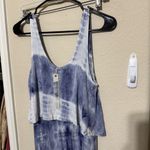 YA Los Angeles  Maxi Dress Long Blue Tie Dye Spaghetti Strap Womens Small NWT Photo 1