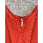 Free People  Stars Align‎ Cotton Eyelet Top in Orange Size M * Photo 4