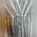 Blue Island Metallic Striped Maxi Swim Cover Dress Photo 6