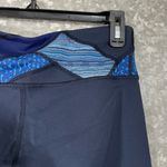 Lululemon Blue Patchwork Wunder Under Crop III Leggings - Size 6 - Full On Luon Photo 5