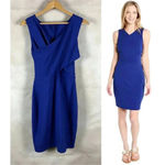 Cupcakes and Cashmere Blue Cross Panel Sheath Dress NWT Medium Photo 2