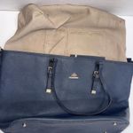 Rowallan Large Old Money Minimalist Navy Blue Canvas Tote Purse Photo 2