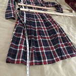 Ms N Elegance Womens Plaid Long Sleeve Dress Double Breasted Round Neck Belted M Size M Photo 7