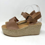 Soludos  Tan Leather Slingback‎ Platform Minorca Espadrille Sandals Size 10 Photo 3