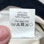 J.Crew  Rose Navy White Pleated 100% Silk Miniskirt 10 Lined Zip‎ Back Geometric Photo 6