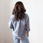 CP Shades  Joss Linen Button Up Shirt in Chambray Blue Photo 1