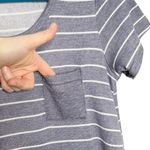 Tahari Blue & White Striped Knit Tee Shirt Casual Dress Photo 2