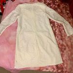 Addie Lace White Long Sleeve Dress Photo 3