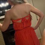 Orange Strapless Dress Photo 2