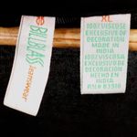 Bill Blass Black Floral Bird Embroidered Boho Top Womens Whip Stitch Folk Artsy Size XL Photo 3