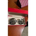 Carolina Herrera Round Heart Shape Sunglasses Gold Bick Photo 5