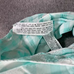 ZARA Gingham Tie Back Cropped Top Size XL Green Seersucker Puff Sleeve V-Neck Photo 6