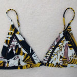 New!‎ Rhythm. bikini top in palm print, size XL Black Photo 0