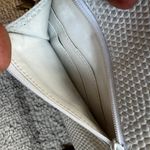 Vintage Lisette New York Embossed Pearlescent White Leather Pochette Crossbody Photo 7