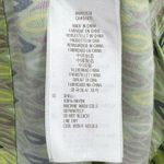 Fossil  dress women's M green geometric print V neck short sleeve midi shift Photo 5