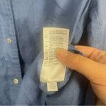 Vince Linen Easy Button-Front Shirt in cadet blue size XS Photo 5