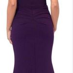 XScape  Off The Shoulder Ruched Crepe Gown Mulberry Purple‎ 8 Photo 1