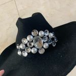 Cowboy Hat 100% Wool Felt with Pearls and Crystals Black Photo 1