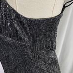 Bar III  Women's Metallic Midi Dress Sleeveless Evening Cocktail Party Black‎ M Photo 3
