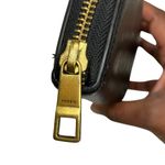 Fossil  Black Leather Full Zip Wallet Photo 3