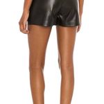 BLANK NYC Limited Edition  Record Breaker Black High Rise Faux Leather Shorts Photo 1
