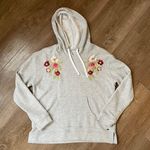 O'Neill O’neill hooded sweatshirt embroidered flowers grey hoodie Women’s size M Photo 0