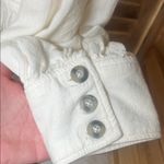 Free People Ariana Fringe Jacket Ivory / White Linen Blend Photo 5