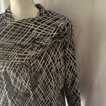 Covington  Black and White Geometric Blazer Photo 7