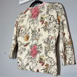 Valerie Stevens Silk Blend Floral Cream Cardigan Sweater Size Small Rhinestones Photo 6