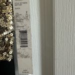 Gianni Bini Brittany Gold Sequin Top Black Ponte Bottom Cocktail Dress Size 2 Photo 7