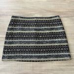 Alice + Olivia  Black and Gold Embellished Mini Skirt Photo 0