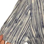 Chico's Chico’s blue watercolor short sleeved top jewel bar neckline‎ size 0/US small Photo 2