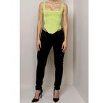 House Of CB Rafa Longline Satin Corset, Lime, Large Photo 7