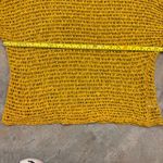 Dreamers  Sweater Yellow  Gold Laced Sleeve Boho Oversized Crocheted Womens Small Photo 8