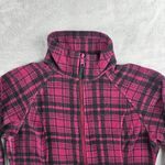 Columbia  Full Zip Fleece Sweater Jacket Women's Size Medium Pink Plaid Photo 1