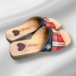 Brighton Belize Women's Multicolor Plaid Slide Sandals Photo 2