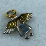 Vintage IMO 1995 Guardian Angel Pin Brooch Pendant Halo Wings Gold Silver Color Photo 1