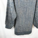 Catherines VTG  22/24 Sweater 2X Blue Marled Knit Cowl Neck Cable Pullover D Photo 4