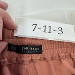 ZARA  Pants Womens X Small Pink Orange Wide‎ Leg Stretch Waist Trousers Photo 2