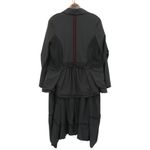 ADC Lagenlook Art to Wear Mixed Media 2 Pc Lantern Dress Jacket Set Black 12 14 Photo 4