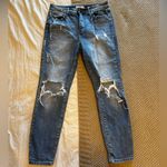 Cello Blue Distressed Straight Leg Jeans Photo 1