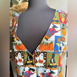 Vintage 90s Basic Editions Halloween print cotton vest, size large Black Photo 2