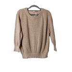 Anthropologie Metallic blend Peach crew neck 3/4th sleeve sweater Sz M Photo 5