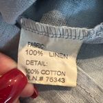 Bellambra Italian 100% Linen Blue Tie Dye Sleeves Women’s Blouse Medium Shirt Photo 2