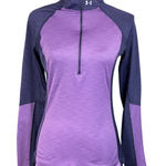 Under Armour  Medium 1/2 Zip Pullover Top Fitted ColdGear Stretch Long Sleeve Photo 0