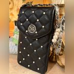NWT Studio Bartley Mischa cross body black and pearls strap phone case purse Photo 1