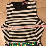 Boohoo NWT  Neon Beaded Striped Mini Dress 8 Photo 5