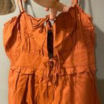Forever 21 Auburn Woven Spaghetti Strap Tie Mini Dress Size Medium NWT Photo 7