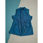 Torrid Teal Happy Camper Lined Drawstring Vest Size 2 / 2X Photo 3